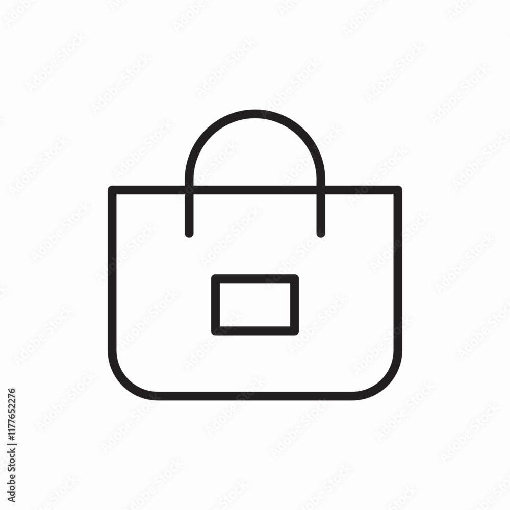 Tote bag shopping fashion icon vector sign Tote bag shopping fashion icon vector sign