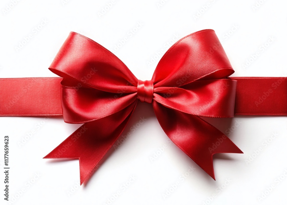 Realistic Red Ribbon Isolated on White, Perfect for Gift Wrapping, Awards, and Celebrations Realistic Red Ribbon Isolated on White, Perfect for Gift Wrapping, Awards, and Celebrations