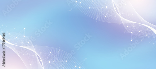 Global network connection banner design template. Header social network communication in the global business concept. Big data visualization. Internet technology