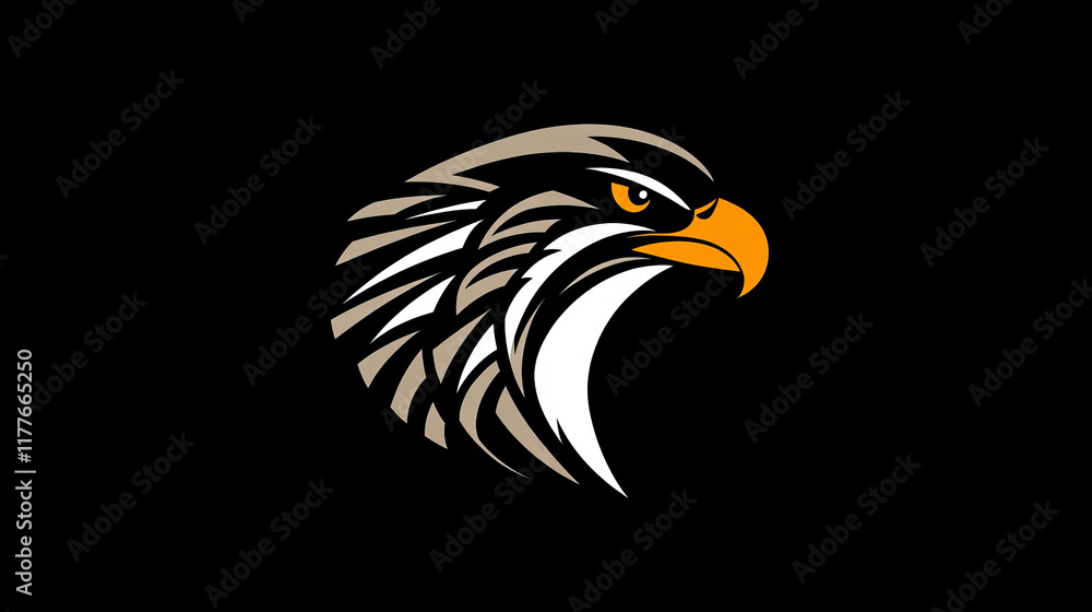 Fototapeta premium Vector logo Falcon. Brand logo in the form of a Falcon.