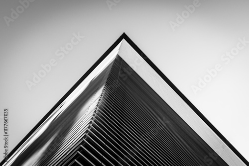 Fassade eines Gebäudes mit Sonnenschutz-Jalousie