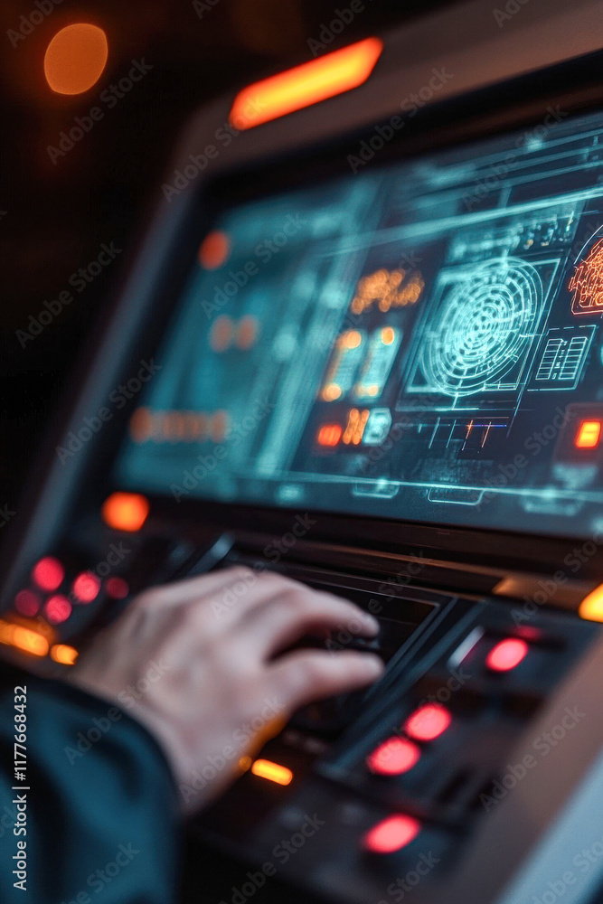 A person is using a computer with a large screen A person is using a computer with a large screen