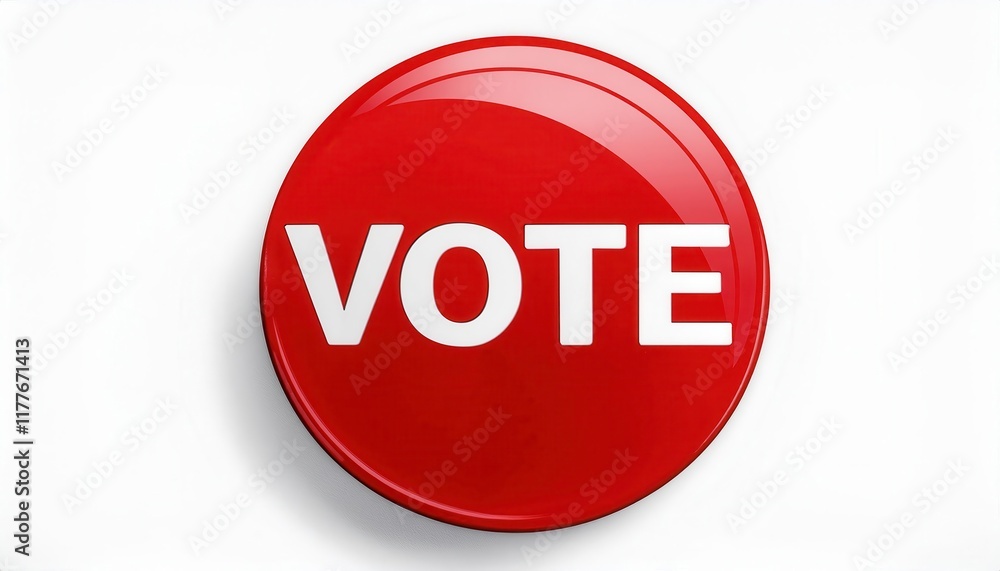 Bold Red Button with White Text VOTE for Promoting Civic Engagement, Elections, Voter Awareness, and Political Participation Campaigns Bold Red Button with White Text VOTE for Promoting Civic Engagement, Elections, Voter Awareness, and Political Participation Campaigns