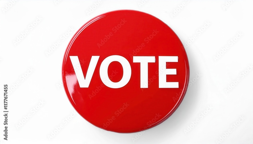 Bold Red Button with White Text VOTE for Promoting Civic Engagement, Elections, Voter Awareness, and Political Participation Campaigns Bold Red Button with White Text VOTE for Promoting Civic Engagement, Elections, Voter Awareness, and Political Participation Campaigns