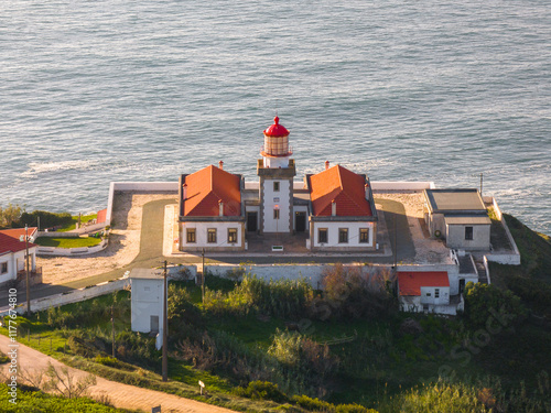 Farol Cabo Mondego, freguesia de Buarcos, municipio Figueira da Foz, distrito Coímbra, Portugal.