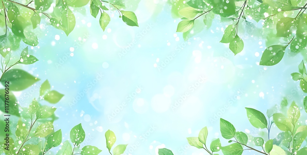 Abstract blurred spring background with green and blue pastel colors, bokeh effect Abstract blurred spring background with green and blue pastel colors, bokeh effect