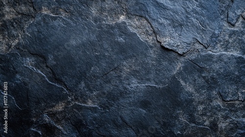 Seamless dark slate stone surface for product display and advertising template showcasing textured background in panoramic view