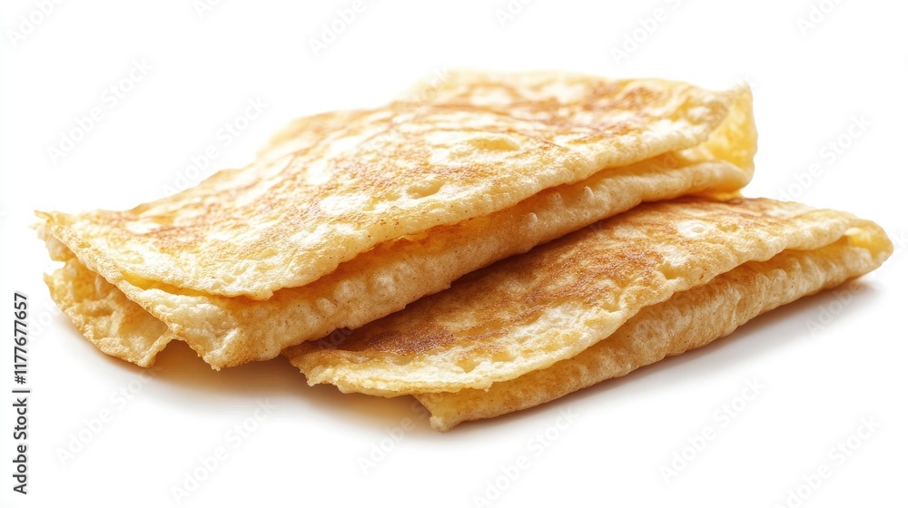 Golden Banana Pancakes Stacked on a Clean White Surface Ready for Delicious Serving Golden Banana Pancakes Stacked on a Clean White Surface Ready for Delicious Serving
