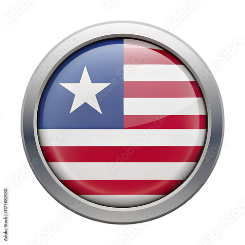 Free Download Liberia flag in circle icon - GFXLoad