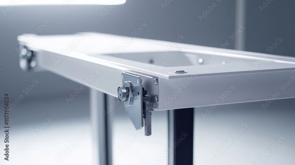 Industrial Equipment Detail with Metal Components Industrial Equipment Detail with Metal Components
