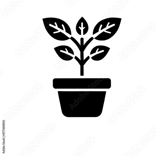 Plant Icon:  A simple yet powerful icon representing growth,  new beginnings, and the potential for positive change. Perfect for websites, social media, and presentations. 