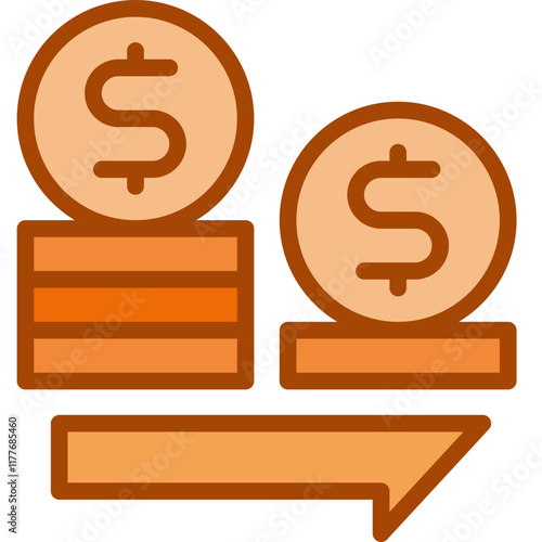 wealth two tone icon