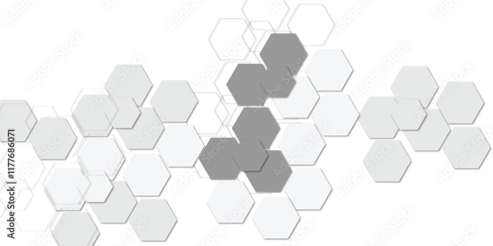 Abstract technology white geometric hexagon on transparent concept design honeycomb shape vector. Abstract technology white geometric hexagon on transparent concept design honeycomb shape vector.