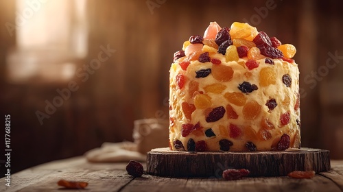Exquisite Panettone - A Traditional Italian Christmas Delight with Citrus and Dried Fruits