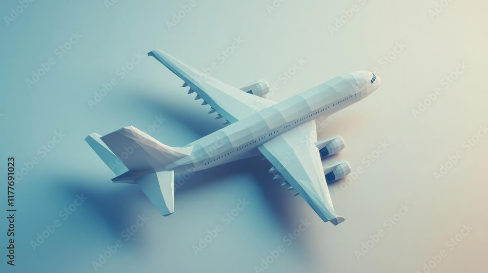 A hologram of an airplane. Aviation consists of polygons, triangles of points and lines. The plane is a low-poly compound structure. Technology concept vector. A hologram of an airplane. Aviation consists of polygons, triangles of points and lines. The plane is a low-poly compound structure. Technology concept vector.