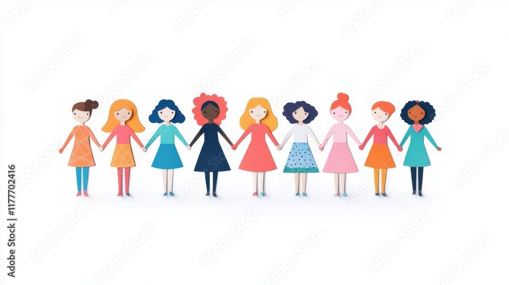 Diverse women standing together, showcasing unity and friendship. Diverse women standing together, showcasing unity and friendship.