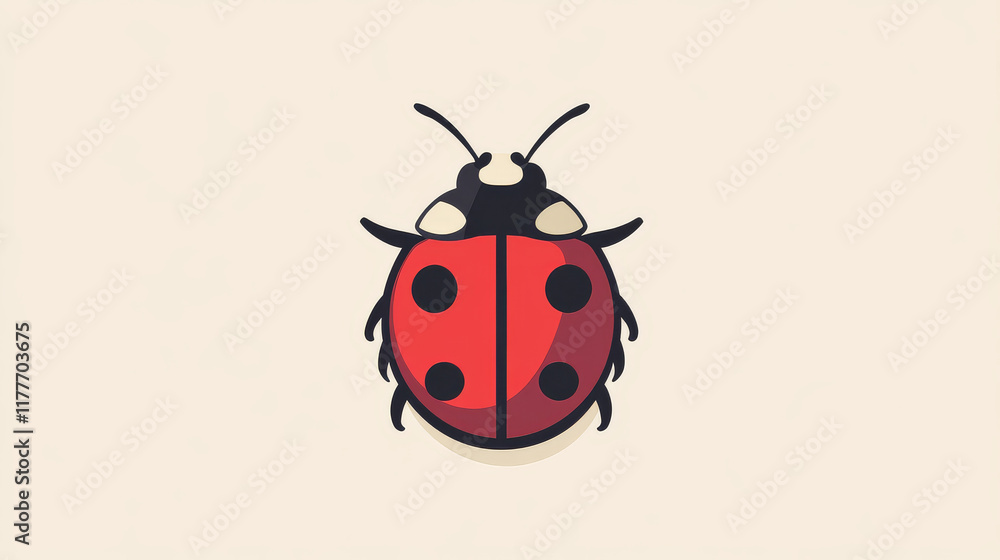 Vector ladybug logo. Brand logo in the form of an insect. Vector ladybug logo. Brand logo in the form of an insect.