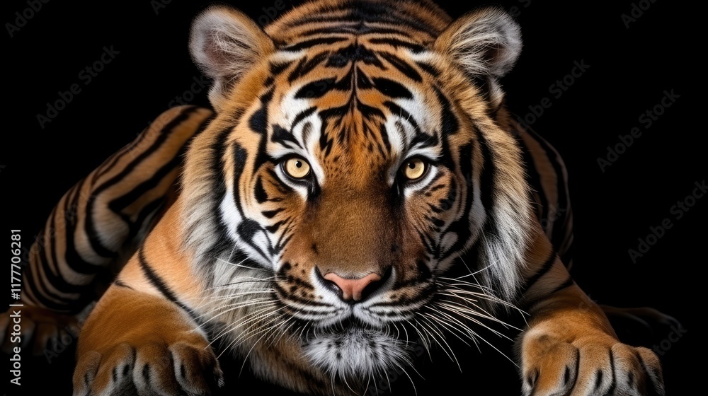 Obraz premium Tiger portraits exude power and grace in the wild.