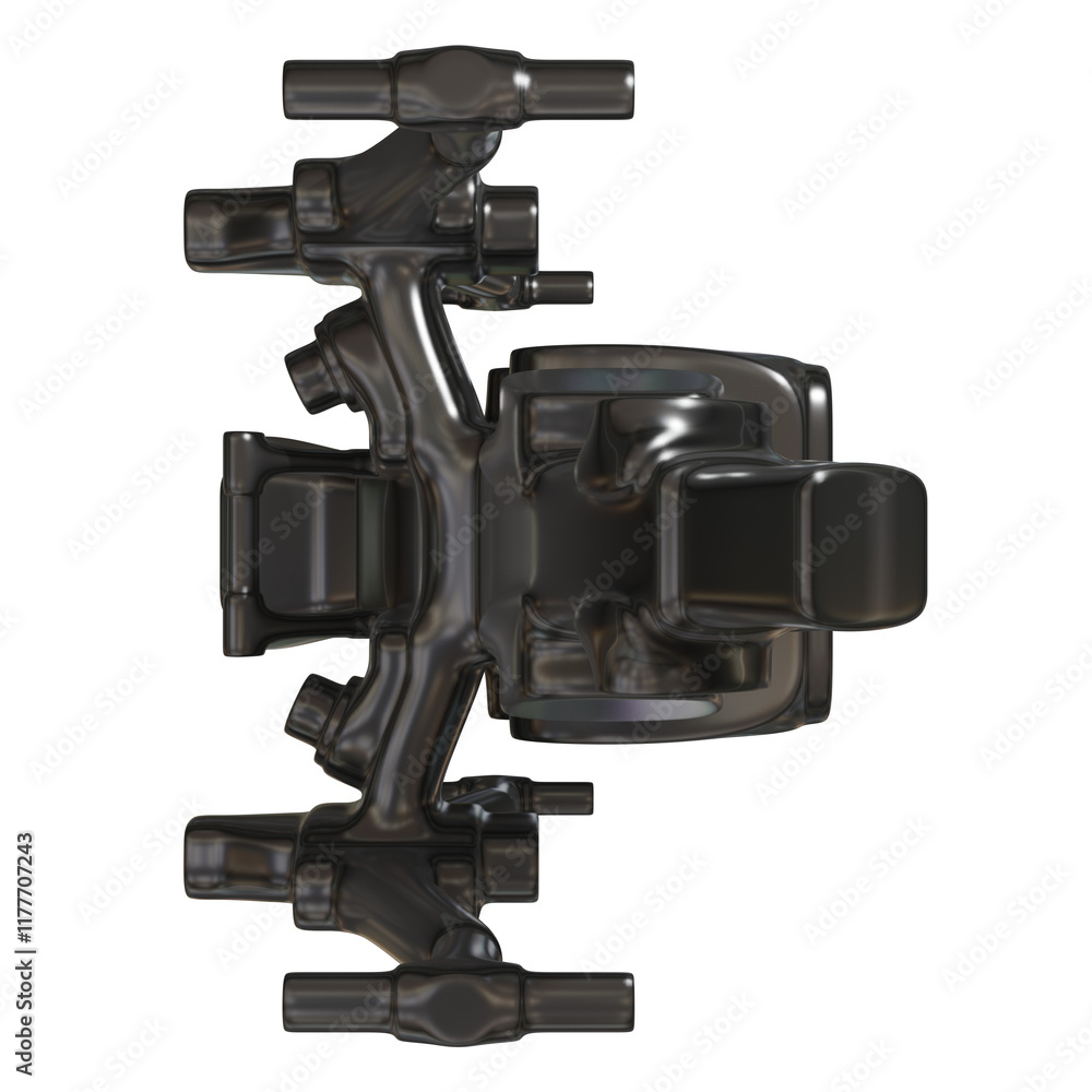 Metal abstract shape, 3d render Metal abstract shape, 3d render
