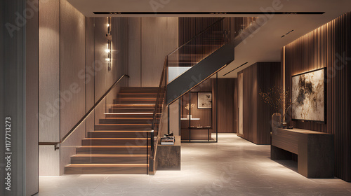 Wallpaper Mural staircase in a interior house Torontodigital.ca