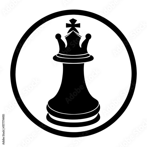 Chess - Minimalist and Flat Logo.Chess icon illustration Free Vector.Chess - High Quality Logo - illustration ideal for T-shirt graphic.Chess, Minimalist and Simple Silhouette.