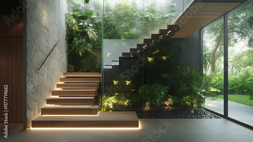 Wallpaper Mural stairway to the modern hotel Torontodigital.ca