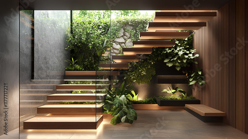 Wallpaper Mural staircase in the house Torontodigital.ca