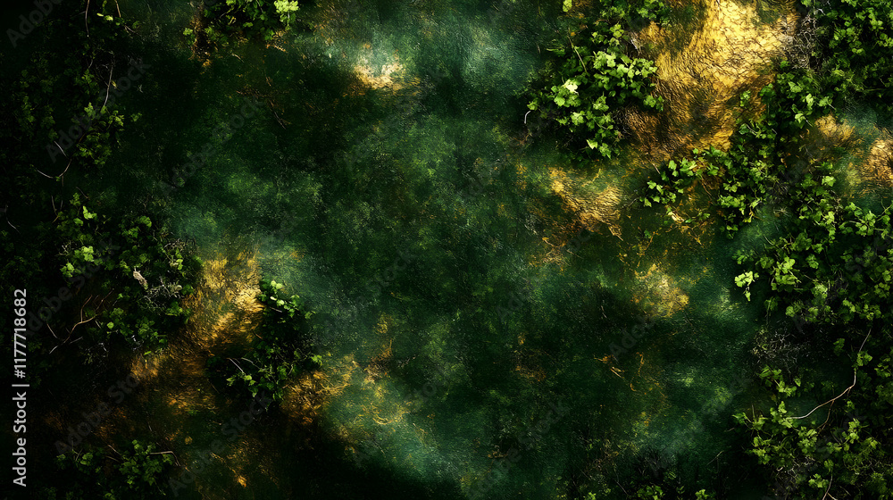 Dark Green Gold Abstract Background Illustration Dark Green Gold Abstract Background Illustration
