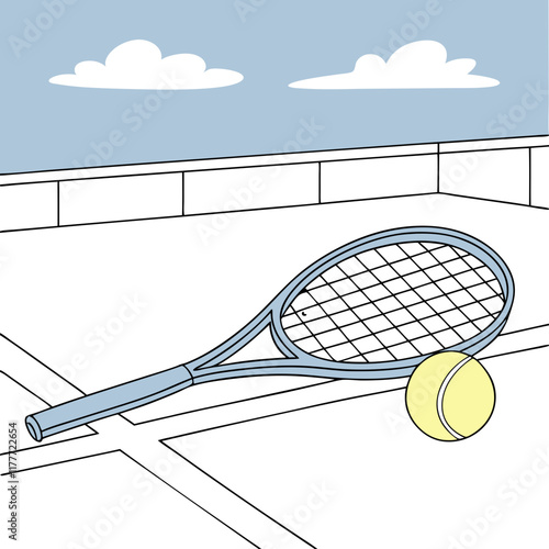 badminton racket and shuttlecock