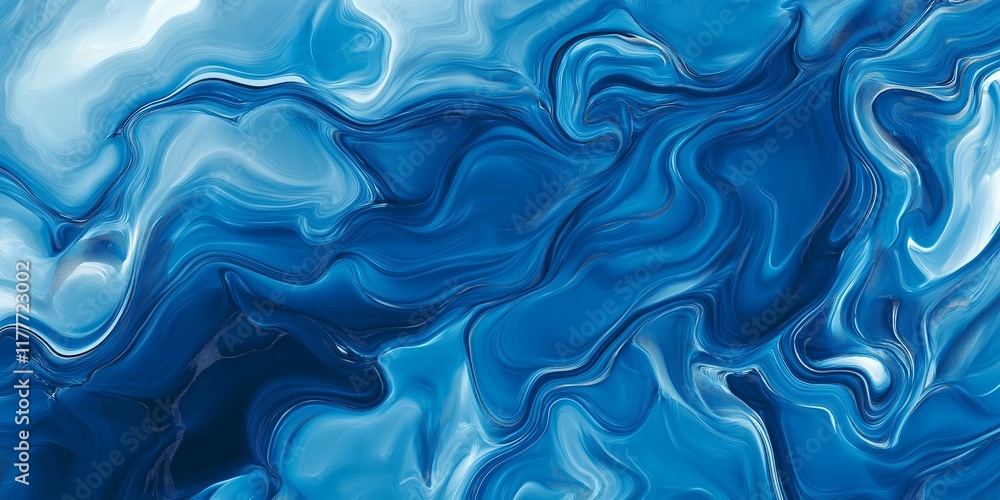 A Mesmerizing Abstract Design with Flowing Liquid Shapes in Vibrant Blue Tones, Evoking the Serenity of Water Ripples and Gradient Transitions with a Glossy, blue Abstract Background Artwork Featuring A Mesmerizing Abstract Design with Flowing Liquid Shapes in Vibrant Blue Tones, Evoking the Serenity of Water Ripples and Gradient Transitions with a Glossy, blue Abstract Background Artwork Featuring