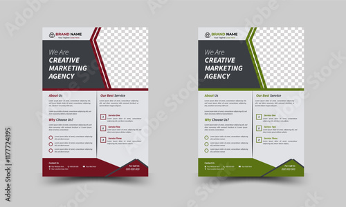 Creative Business Flyer Template Design, Vector Flyer template design, modern flyer template design, IT company flyer and vector template design, brochure template design, corporate Identity template.