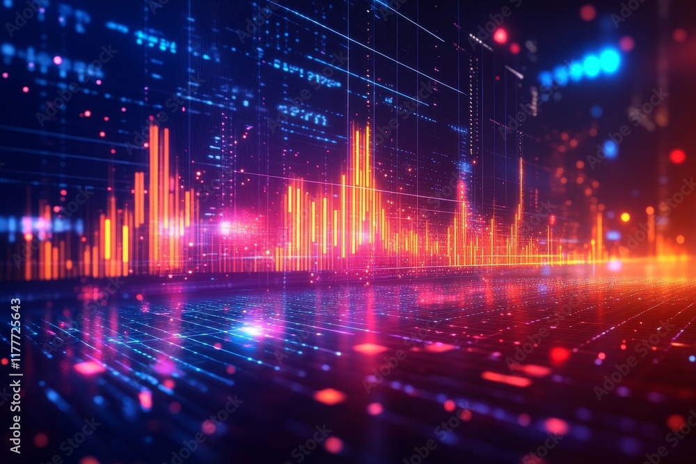 Fototapeta premium Modern Abstract Business Digital Background, Generative AI