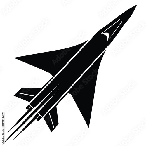 illustration of supersonic passenger airplane 