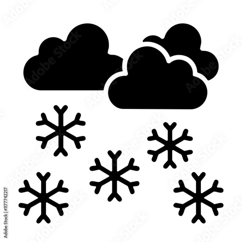 Heavy Snow Vector Icon Design
