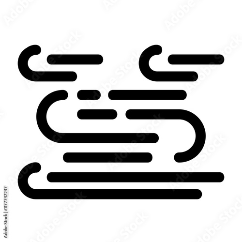 Gale Winds Vector Icon Design