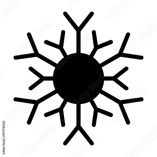 Ice Crystals Vector Icon Design