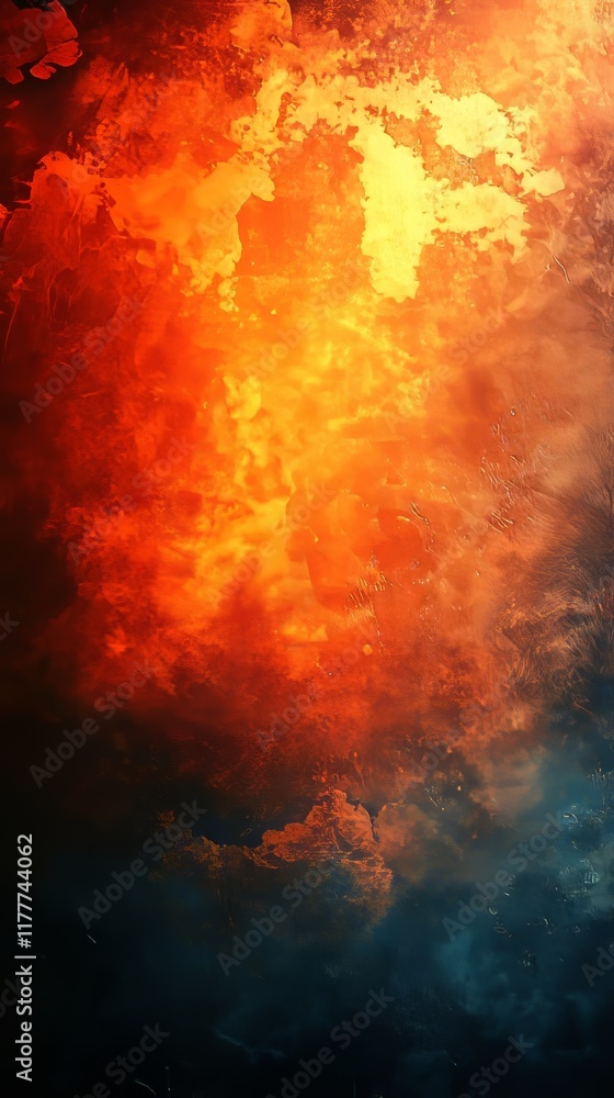 Glowing cobalt orange gradient background, dim highlights texture, album design, copy space included, Generative AI Glowing cobalt orange gradient background, dim highlights texture, album design, copy space included, Generative AI