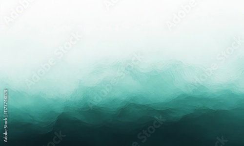 Noisy teal white gradient background, dim highlights texture, poster layout, retro-inspired design, Generative AI