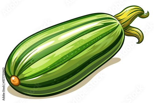 zucchini isolated on white