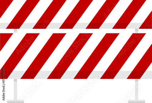 Caution Tape Surrounding Barriers, Hurdles, and Roadblock Equipment.