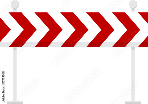 Caution Tape Surrounding Barriers, Hurdles, and Roadblock Equipment.