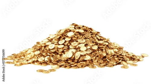 A pile of golden coins
