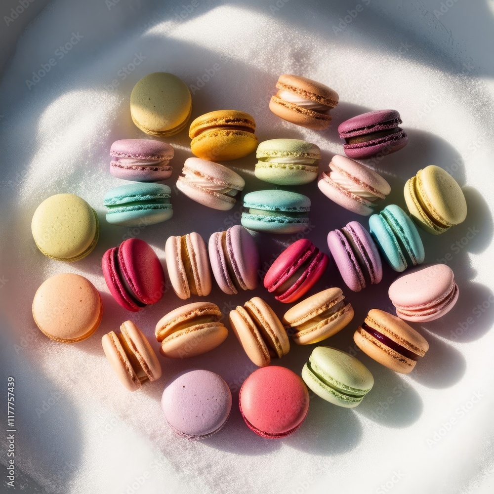 macaroons on a table macaroons on a table