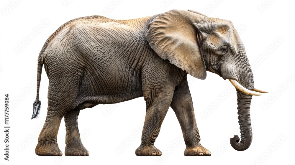 Obraz premium Majestic African Elephant in Profile: A Wildlife Photography Masterpiece