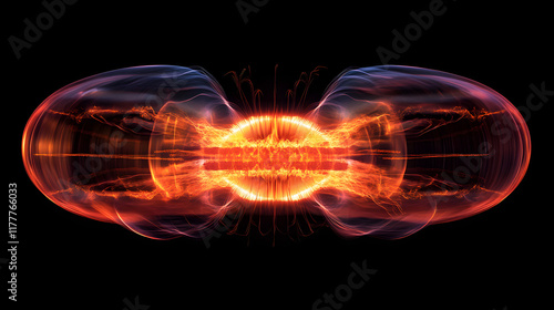 A visualization of nuclear fusion with glowing plasma and energy bursts, highlighting the scientific principles that power a hydrogen bomb 