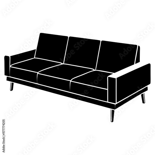  sofa isolated on white background