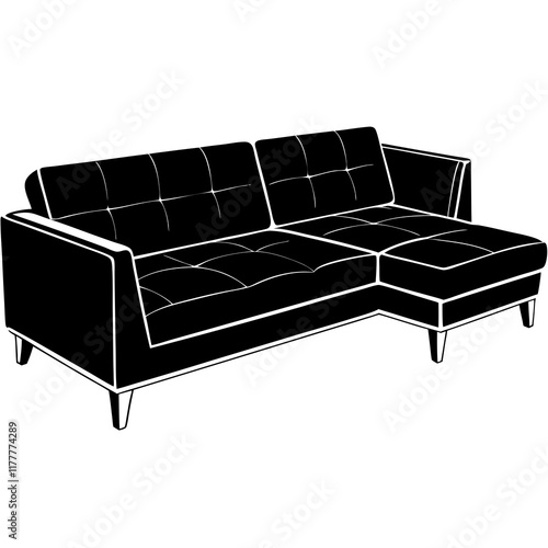  sofa isolated on white background