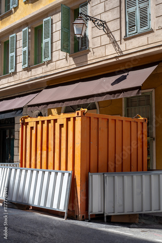 Construction box dumpsters photo