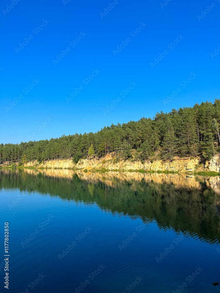 Fototapeta premium lake and forest