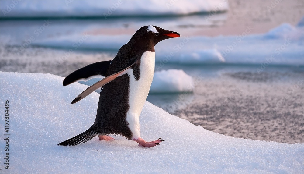 Fototapeta premium penguin in polar regions